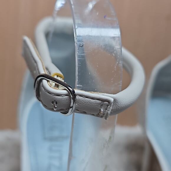 Schutz Cadey Lee Strappy  Elegant White Ankle Strap Heels Diamond Elegant 8.5 - Picture 7 of 16